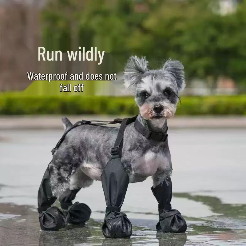 All-Season Waterproof Anti-Slip Dog Rain Boots - Durable, Anti-Dirt Foot Covers for Walking & Outdoor Use