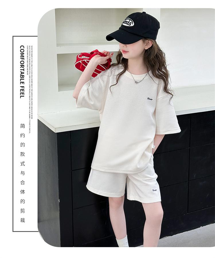 Girls' Sports Suit Summer Thin Short-Sleeved T-Shirt