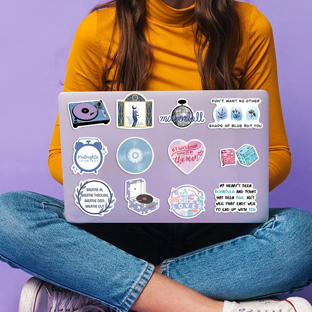 100 Small Fresh Version Without Avatar Taylor Swift Graffiti Stickers Decorate Guitar Notebook Suitcase DIY Waterproof Stickers