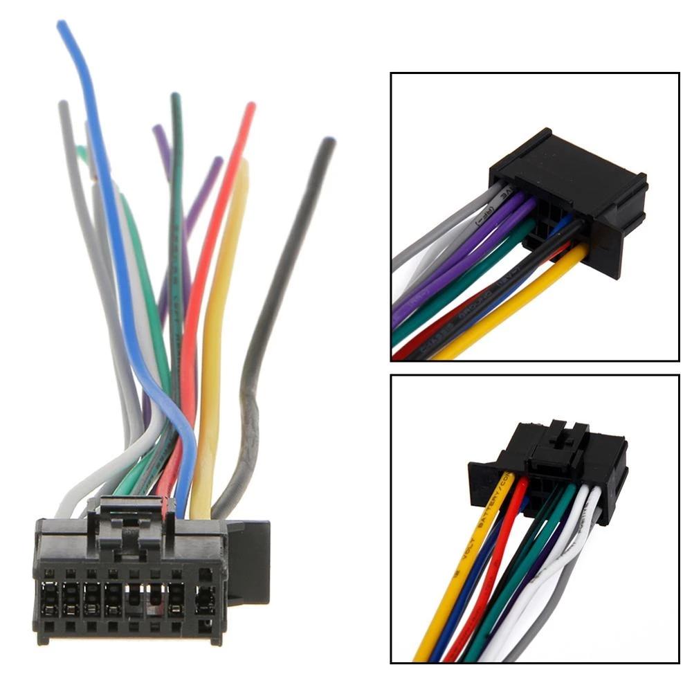 1PC 16Pin Radio Wire Harness Audio Connector Line Replacement For Pioneer 2350 Car Stereo 6.3 Inch Meet EIA Color Code Wholesale