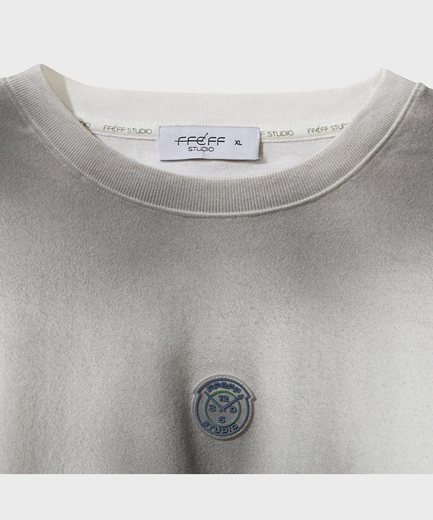 FFEFF STUDIO Stain Washed Signature Long Sleeve T-Shirt (Ivory)