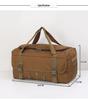 Men's Large Waterproof Canvas Travel Bag - Military Style, Portable for Long-Distance Outdoor Use