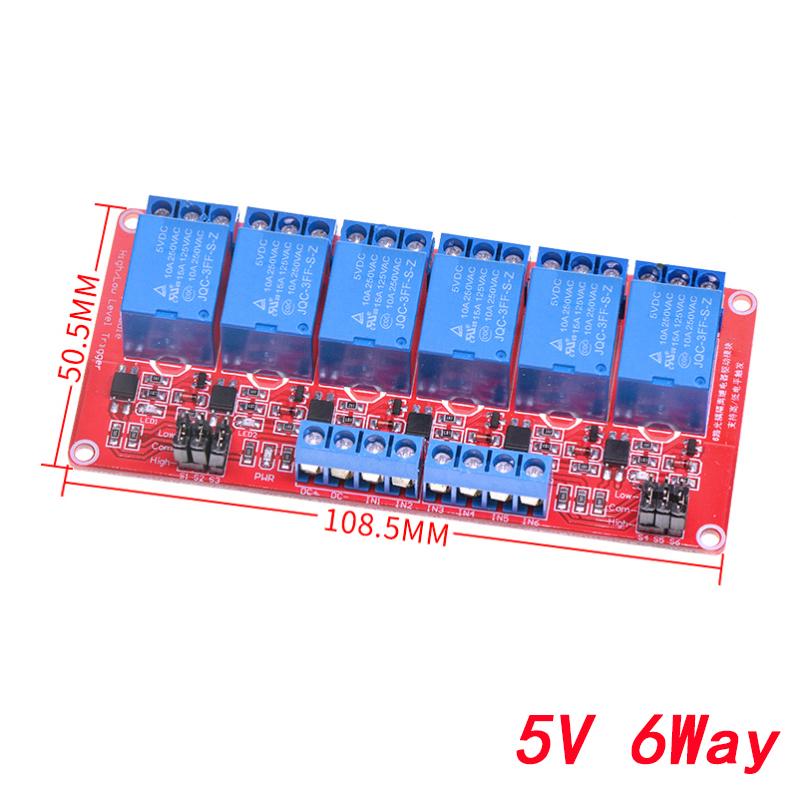 1 2 4 6 8 Channel 5V 12V 24V Relay Module Board Shield with Optocoupler Support High and Low Level Trigger for Arduino