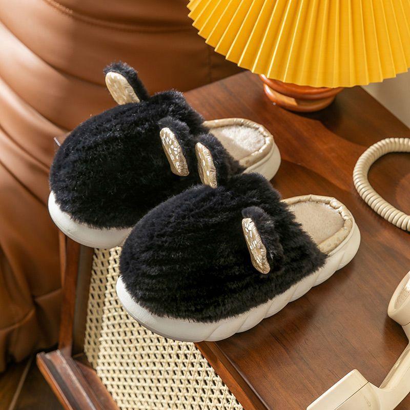Cotton Slippers Bag and Home Slippers Winter Women's Waterproof Down Cloth Thickened Shoes Non-slip Warm Cotton Shoes Men's Shoes