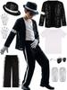 Disfraz de Michael Jackson para Niños Set de Lentejuelas Disfraz de Actuación Atuendo de Escenario para Halloween Niños