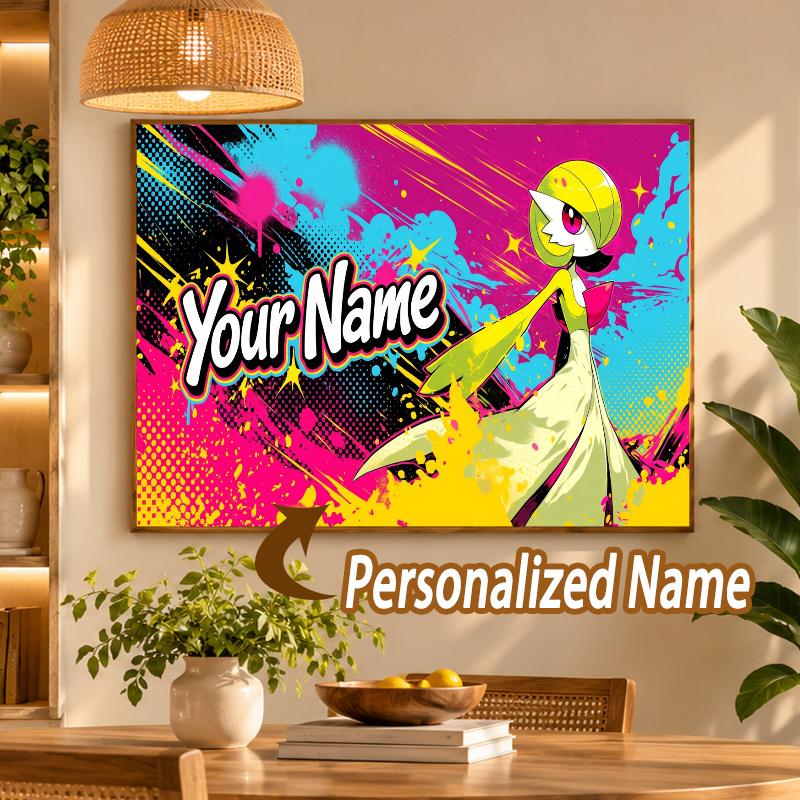 Gardevoir Custom Name Diamond Painting Personalized 5D Full Drill DIY Diamond Art Home Decor