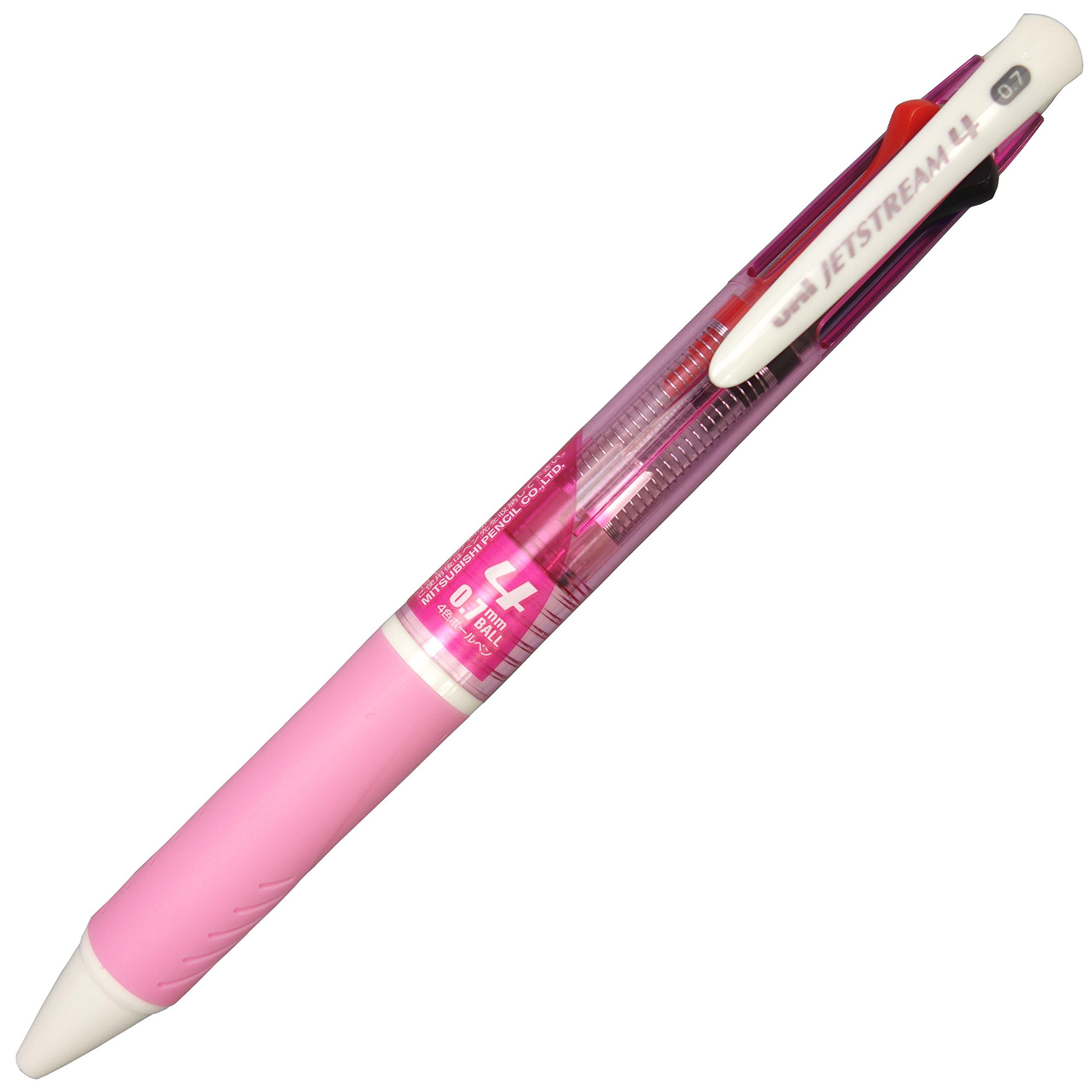 

Mitsubishi Pencil 4 Color Ballpoint Pen Jet Stream Pink Easy to Write 0.7 SXE450007.13