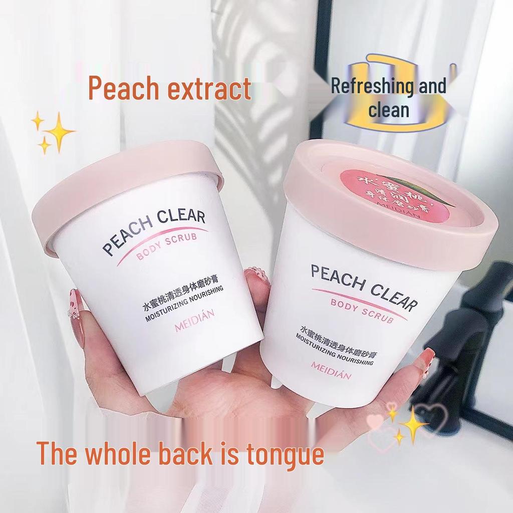 Charming Point Peach Exfoliating Body Scrub for Smooth & Refreshing Deep Cleansing