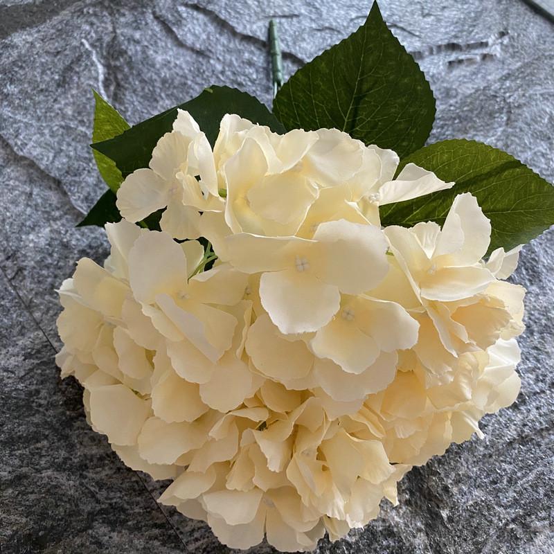 

Fivehead Hydrangea Bouquet Artificial Floral Decor For Wedding And Home Interior Use Champagne