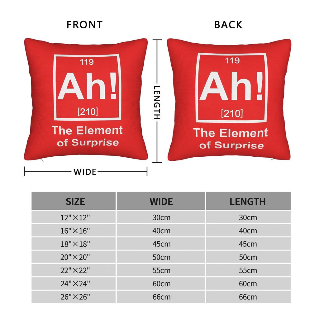 Ah! The Element of Surprise Pillow Cover  Novelty Pillow Case For Wedding Party Home Decor Comfy Cushion Cover Gift