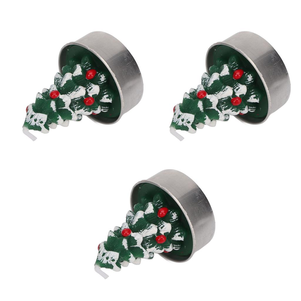 Lumânări tip pastilă pentru brad de Crăciun, lucrate manual, delicate, în formă de brad de Crăciun, pentru decorațiuni de Crăciun acasă, cadouri