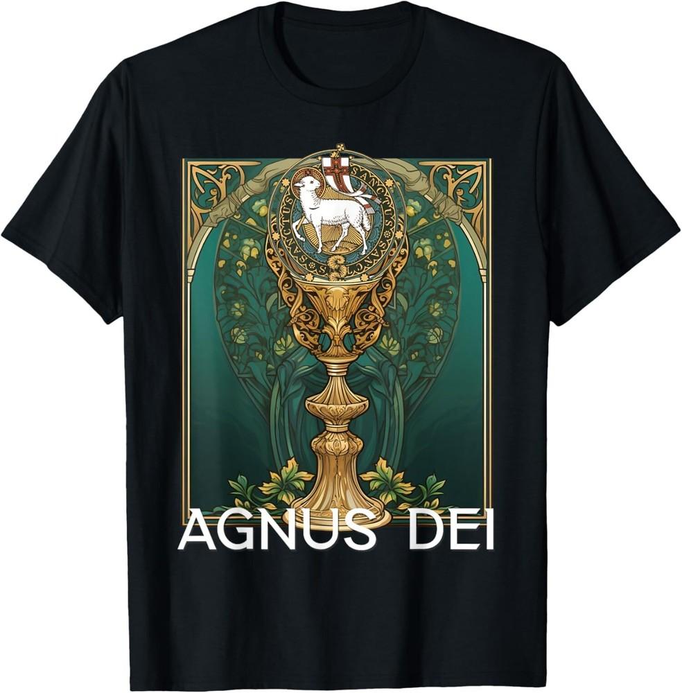 NEW LIMITED Agnus Dei Sanctus Traditional Latin Mass Catholic T-Shirt Unisex T-Shirt XL