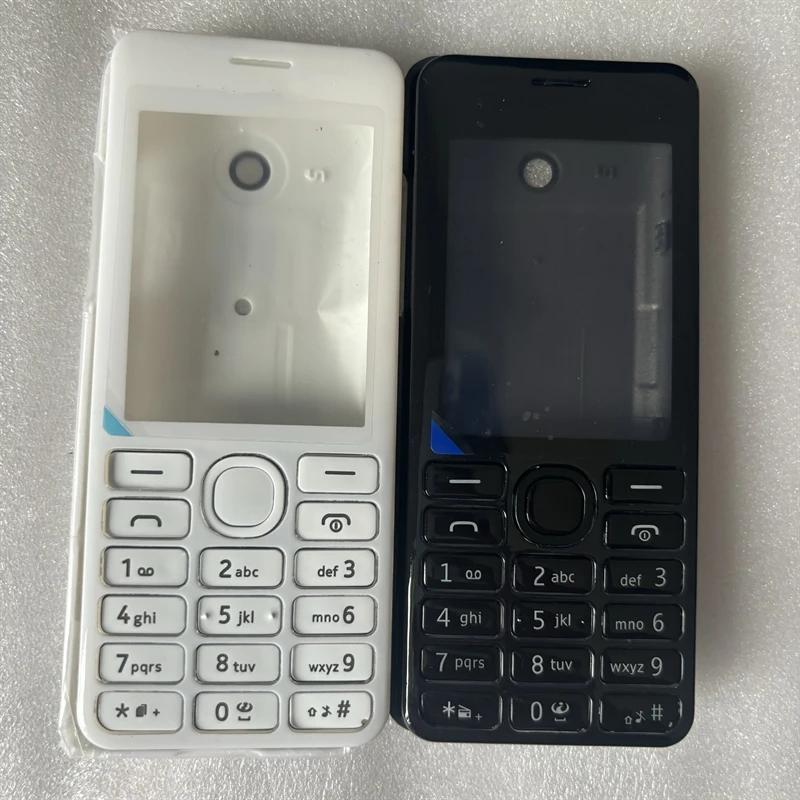 Корпус Чехол Для Nokia Asha 206 2060 Мобильного Телефона Чехол-Крышка С Клавиатурой Запчасти Blue English