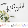 Phonogram Mirror Sticker 6Pcs Smooth Edge Three-dimensional Exquisite Self-adhesive Wall Acrylic Musical Note Decor Home Supplies