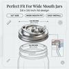 Mason Jars Metal Shaker Lids Leak Proof Wide Mouth Mason Jar Sip Lid Airtight Jar Cap Cover for Brewing Fruit Fermenting Drinks