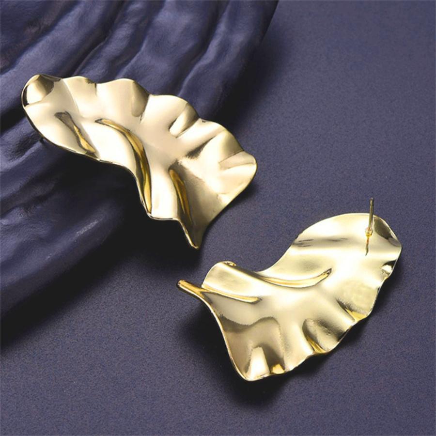 New Shiny Pendant Earrings Rose Gold Simple Rectangular Earrings Ladies Exquisite Earrings Stud Earrings