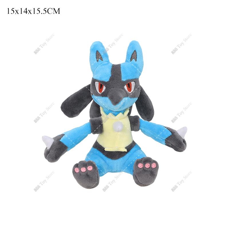 Plush Shiny Mega Lucario Clodsire Infernape Hoppip Paldean Wooper Anime Stuffed Doll Soft Animal Plushies Gift for Kids