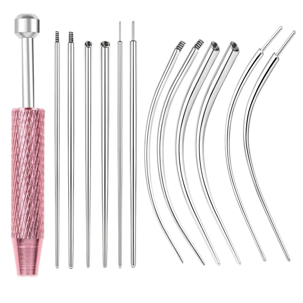 13pcs Earring Applicator Piercing Taper Tool Stainless Steel Dermal Piercing Tool Nose Piercing