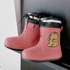 Rain shoes new water boots children's non-slip rain boots women's waterproof velvet water shoes short non-slip water boots women