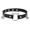 Cat Head Leather Collar Neck Strap Harajuku Pu Punk Bell Necklace Jewelry Show Collarbone Chain