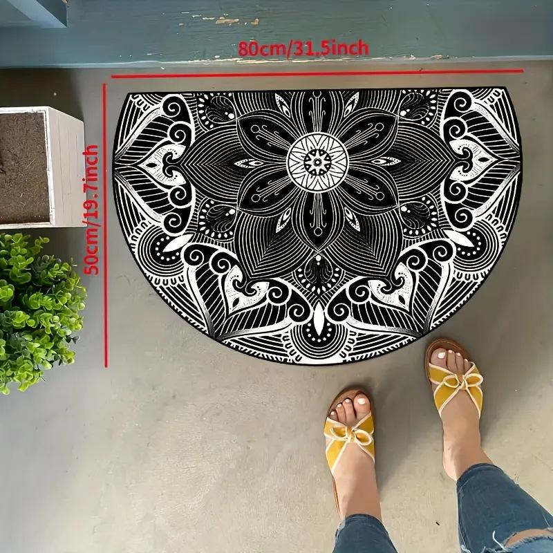 

2D Дверні КИЛИМКИ з квітковим принтом, КИЛИМКИ для коридору, Абсорбуючі килими з кришталевого вельвету, Підходять для ванних кімнат, дверних прорізів та спалень 40*60cm