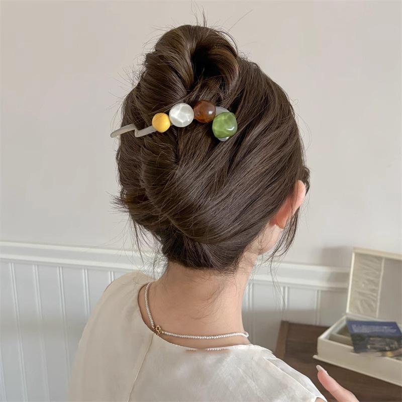 Francouzská retro perlová twist sponka do vlasů—Elegantní jednoslovný styl pro ženy