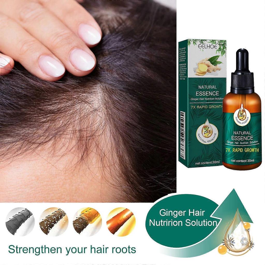 Ginger Hair Care Essential Oil, Repair Hair Follicle Soft And Luster Hair Care Essential Oil