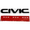 Honda Civic 3D Metal Car Stickers Side Fender Badge Styling Rear Trunk Emblem Decal 2011-2024 Exterior Accessories
