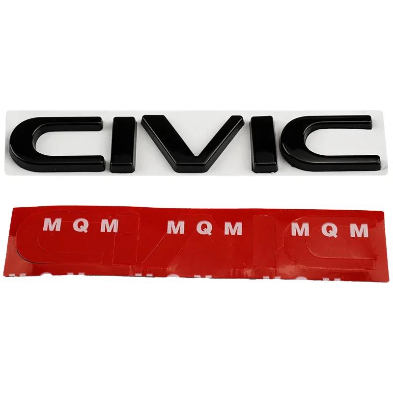 Honda Civic 3D Metal Car Stickers Side Fender Badge Styling Rear Trunk Emblem Decal 2011-2024 Exterior Accessories