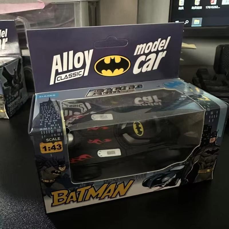Batmobile Pull Back Alloy Sports Car The Dark Knight Racing Model Action Figures Toy Desktop Ornament Doll Collectible Gift