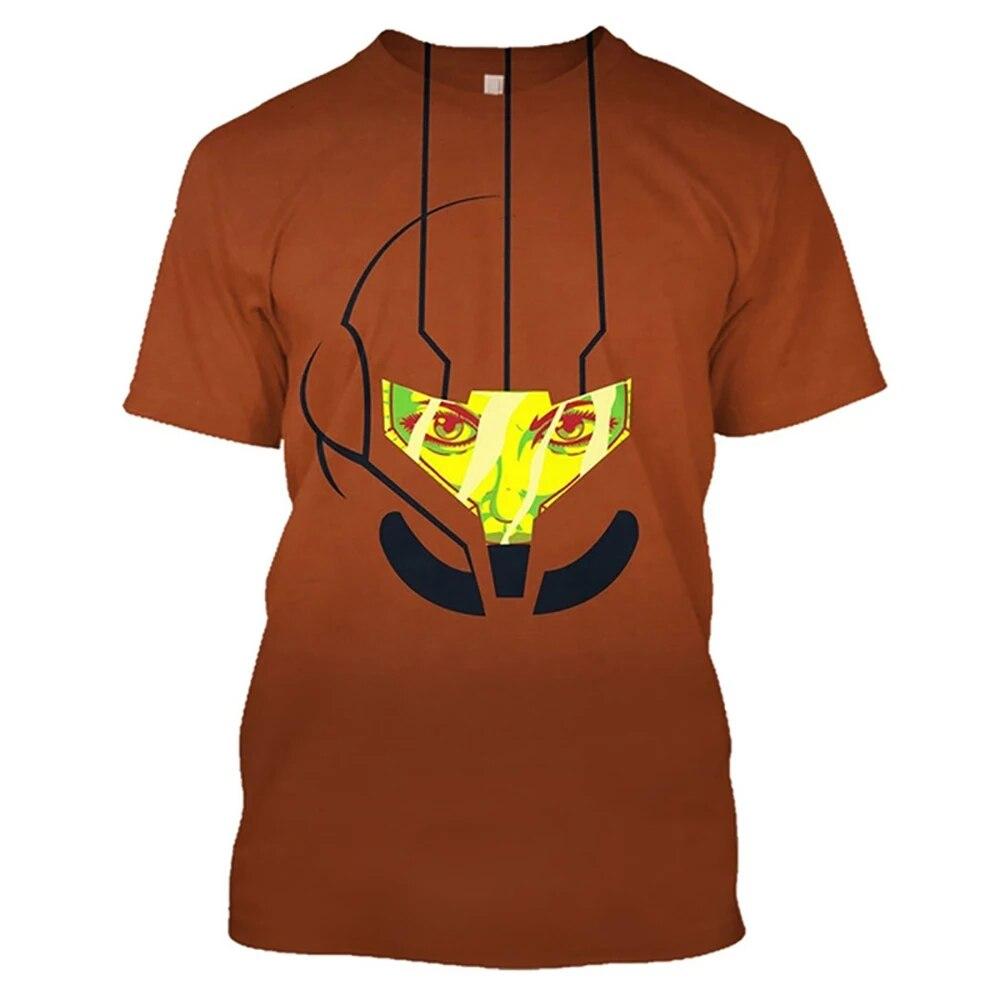 Metroid 3d Print T-shirt Unisex Women Fashion T-shirts Kids Hip Hop Tops Tees Metroid T Shirt Oversized Game Tops Camisetas Hombre