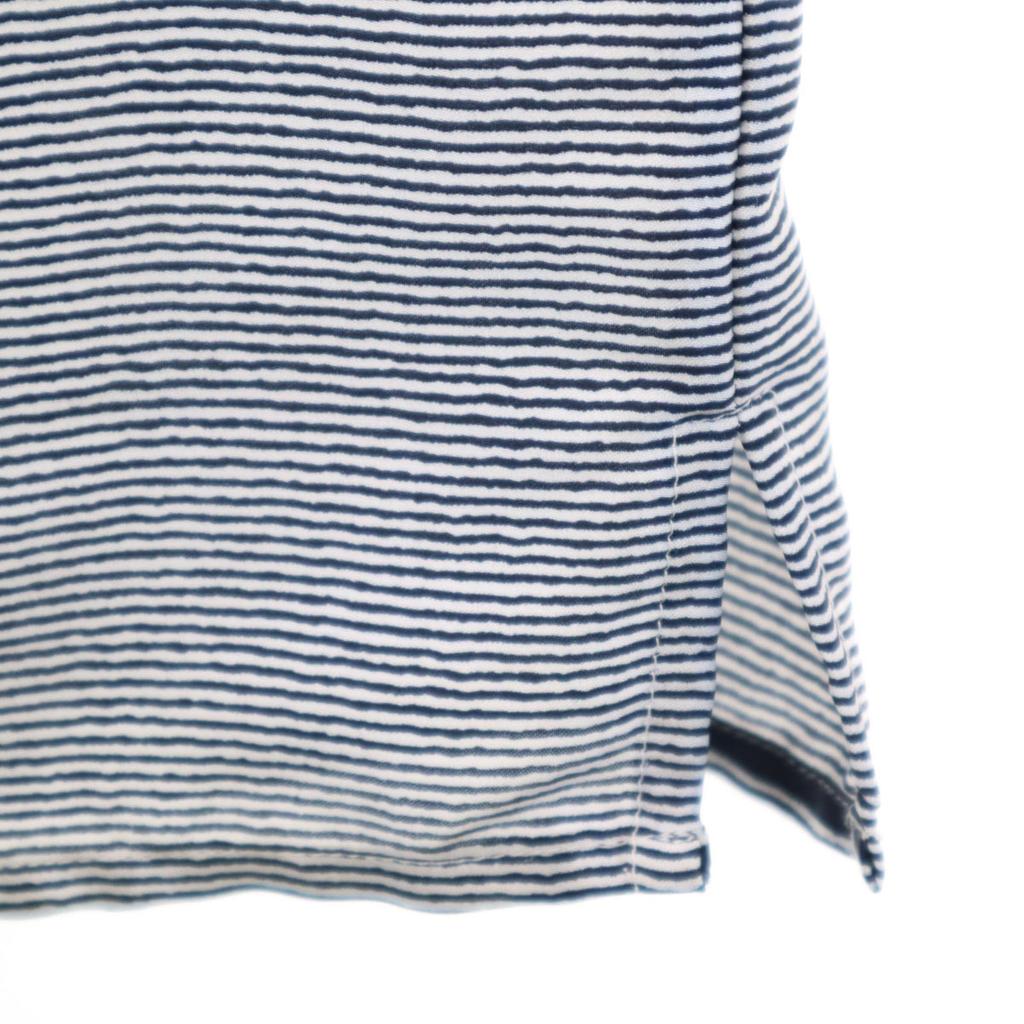 Armani Exchange Border Pattern Long Sleeve Shirt XS White Women Used