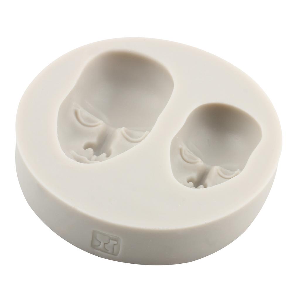 Man Face Silicone Mould Cupcake Topper Fondant Moulds DIY Doll Clay Resin Mould Fondant Cake Decorating Tools Candy Clay Chocolate Mould