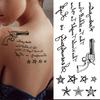 Blue Flower Temporary Tattoos For Women Girls Fake Peony Orchid Rose Tattoo Sticker Forearm Decoration Tatoo Paper Vine Planet
