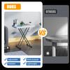 Bymaocar Indoor Dining Table, White TV Tray, Side Desk, Folding Table for Games and Picnics, Height Adjustable with Foot Pads