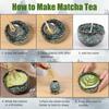 5/6 Pcs Matcha Tea Making Tool Set Ceramic Matcha Bowls with Whisk Holder Scoop and Sifter Teas set for Beginners and Tea Lovers