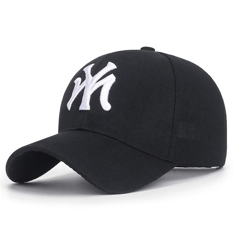 Korean Style Women's Duckbill Cap with "MY" Embroidery - Spring/Autumn Fashion, Casual Baseball Hat for Outdoor Sunshade.