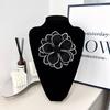 1PC White Black DIY Embroidery Flower Patches Multilayer Sew On Patch 3D for Women's Clothing 14.5CM Flower Brooch Lace Beads