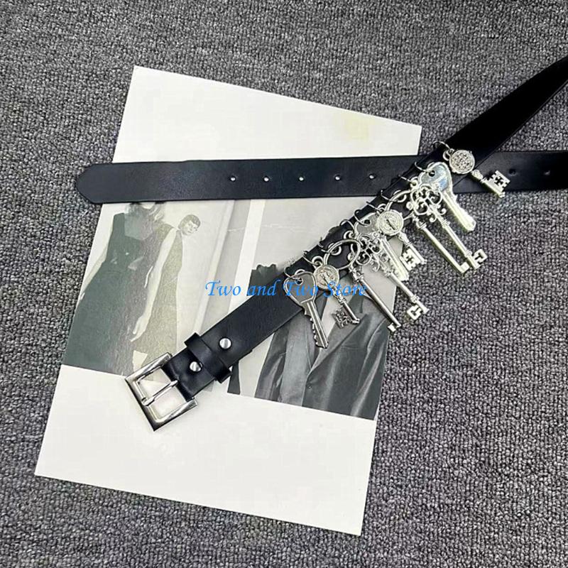 HX6F Stylish Multi Functional Outsider Belt Permanent PU Leather Secure Essential Holder All Day Wear