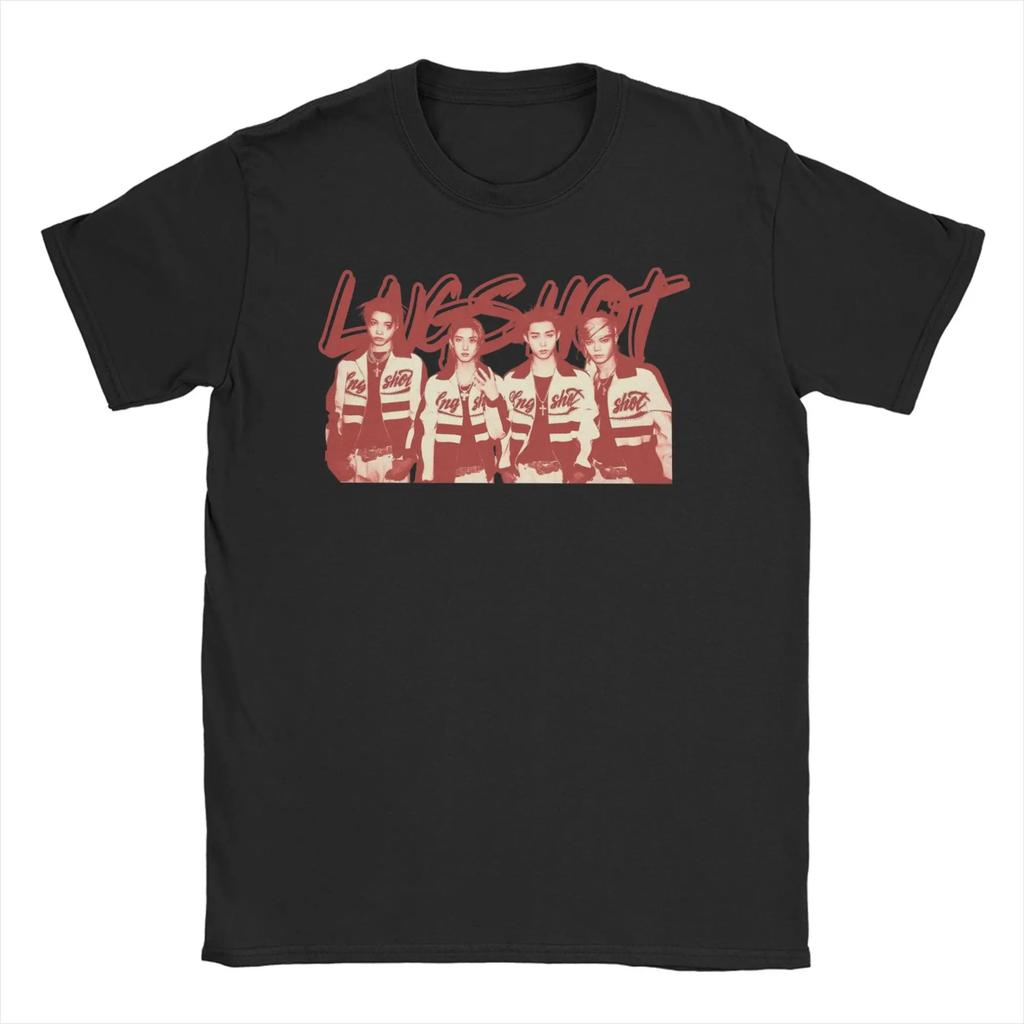 2026 Lngshot Ohyul Rising Gruppo K-Pop Hip-Hop Magliette Kpop per Uomo Donna Cotone Magliette a Manica Corta Abbigliamento Estivo