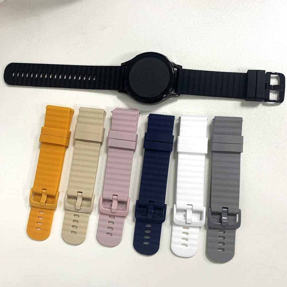 20mm 22mm Soft Strap For Huami Amazfit BALANCE 2  Active 2 Watch Bands GTR 4 3 Pro/GTS 4 2 mini/Bip 6 5 Silicone Sports Bracelet