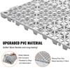 VEVOR Modular Interlocking Cushion, 55 Pack 30 X 30 Cm Splicing Drainage Mats, Soft PVC Interlocking Drainage Floor Tiles
