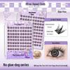 20-Row High-Capacity No-Glue Eyelash Book: Fox, Dog, and Nine-Tailed Rabbit Series Mixed False Lashes.