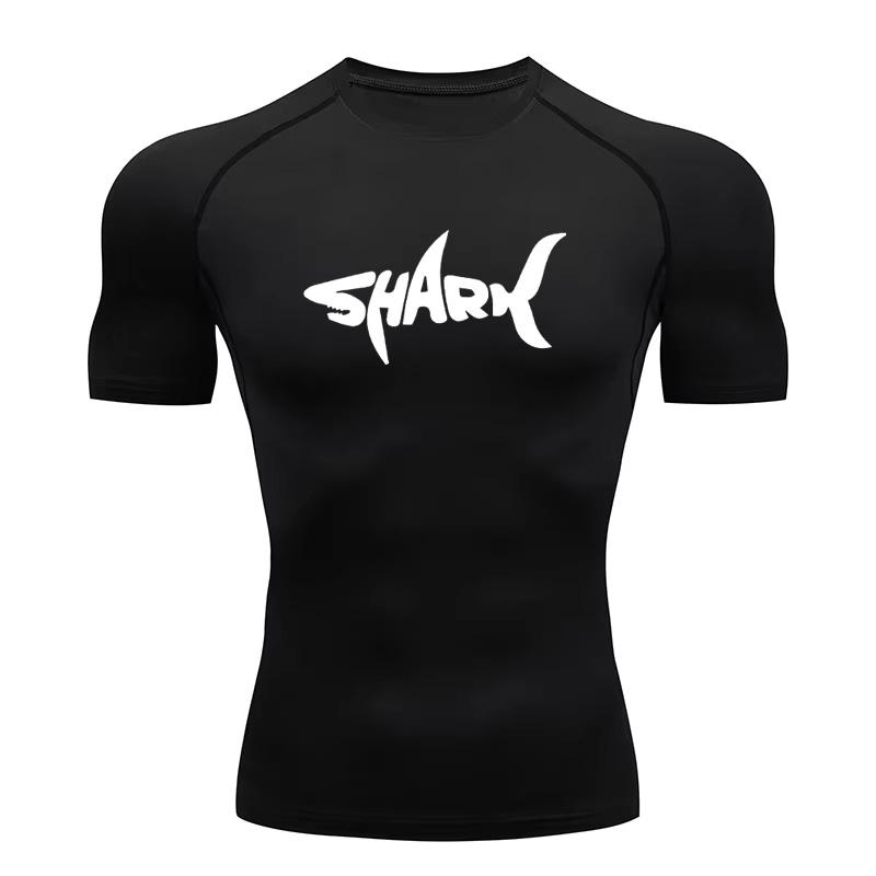 New Trendy  Print Compression Shirt Men's Running T-Shirt Gym Sports Quick-Drying Shirt Outdoor Cycling Jogging Training Top 849