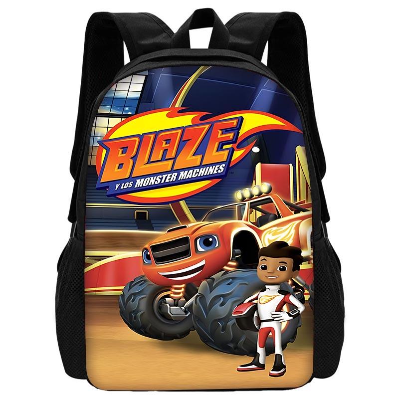 Kreskówka 3D Gry Blaze Monster Machines Dziecięcy Plecak Szkolny z Torbami na Lunch , Piórnikami , Tornistrami dla Chłopców Dziewcząt Najlepszy Prezent