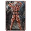 Vintage Fitness Metal Tin Signs  Workout Muscle Women Wall Posters Decoration for Garage Game Room Gym Cafe Living Room Club