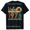 Funny Vintage 1978 48th Birthday Gift 48 Years Old Limited Edition T Shirts Cotton Streetwear Short Sleeve Oversized T Shirt