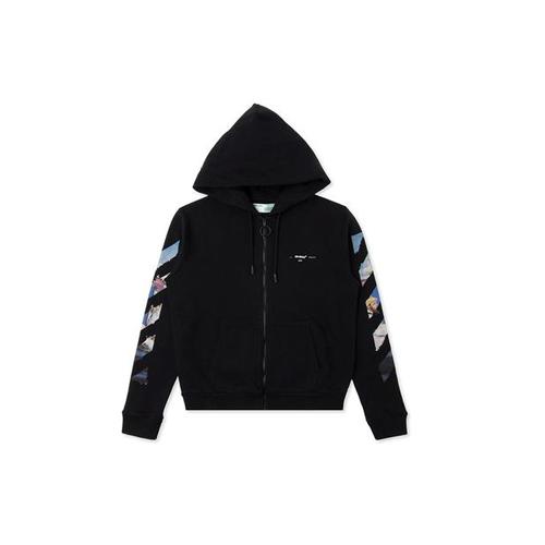 OFF WHITE Diag Multicolour Zipped Hoodie OMBE001R190030121088
