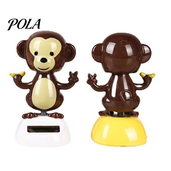 Banana Holding Monkey Figure Solar Car Ornaments, Shaking Head Toy, Toy Figure, Dashboard Swinging Interior Decoration Ornaments