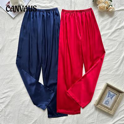 Pantaloni Pigiama da Casa Semplici a Tubo Dritto Sottili Larghi da Donna Comodi per il Tempo Libero